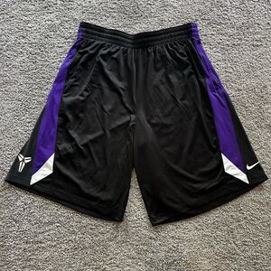 Nike Kobe Bryant Basketball Shorts Lakers Mamba Black Purple Mens 3XL NBA